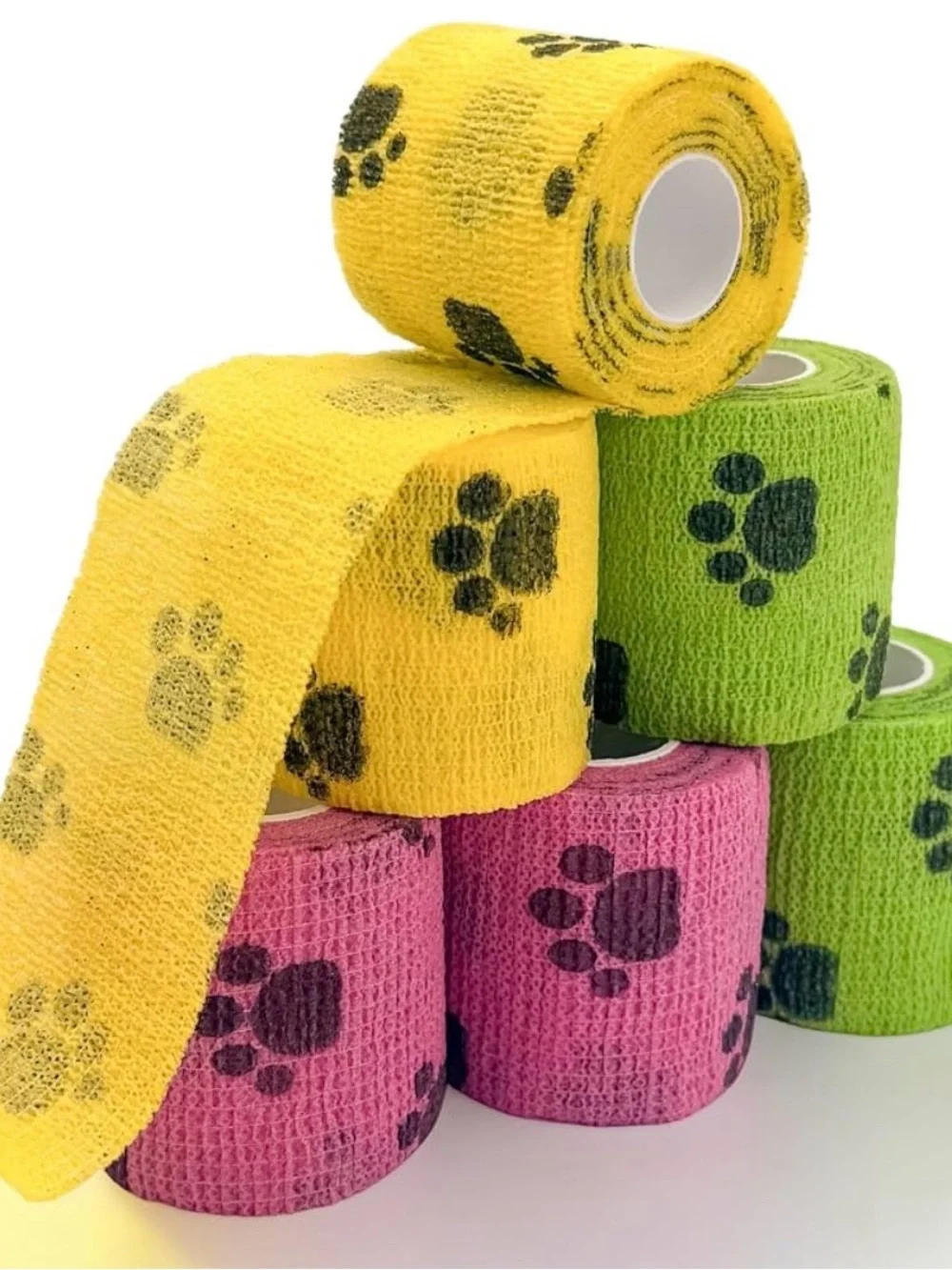 6 Rolls Pet Vet Wrap Cohesive Bandage Self Adhesive 2